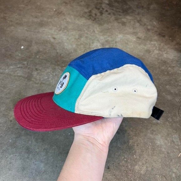 YB Beer Co Color Block 5 Panel Hat Mens Adjustable Strap Baseball Cap - Picture 2 of 4